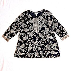 J. Jill Wearever 3/4-Sleeve Tunic Blouse – Women’s Size Small